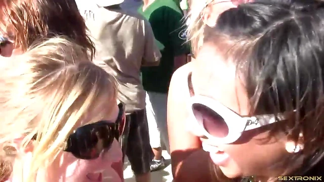 Sizzling Amateur Cowgirls Ride Hard Outdoors Under Starlit Skies