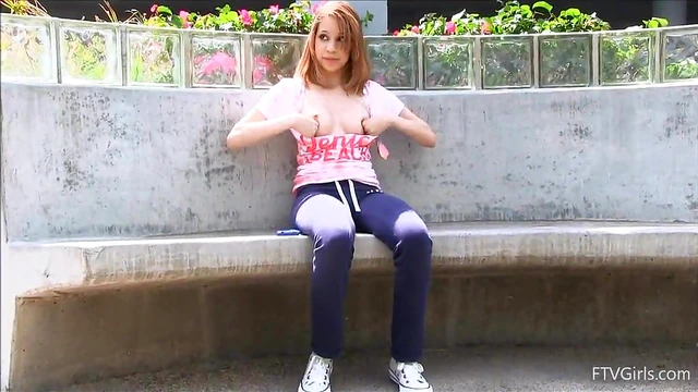 Maya Flashes Her Titties & Pussy Seductively in Public Place