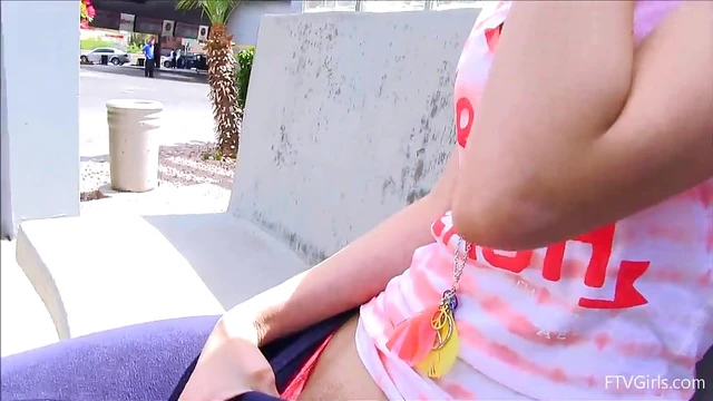 Maya Flashes Her Titties & Pussy Seductively in Public Place