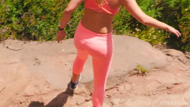 Sexy Blonde Wife Vanessa Flashes Her Tits & Pussy Outdoors Seductively