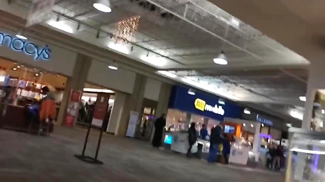 Sneaky Slut Gets Caught Squirt Orgasm in Public Dressing Room