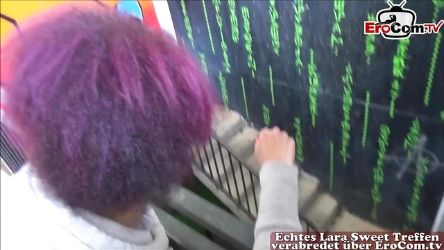 German Ebony Teen Gets Public Pickup and Steamy Outdoor Fuck Fest