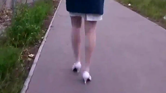 Kinky Blonde in Nylons Publicly Pissed in Extreme Fetish Porn Showdown