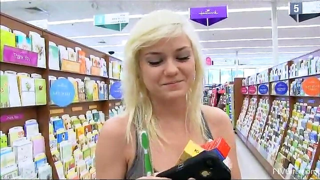 Adorable Blonde Amateur Flashes Her Tits Publicly for Thrills