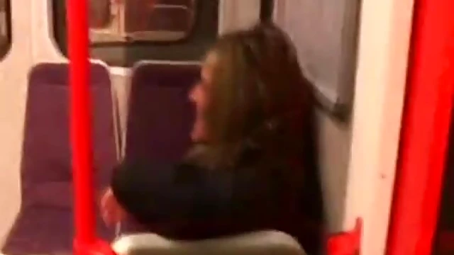 Sexy Young Girl Strips Seductively in Subway Car Captivating Passengers