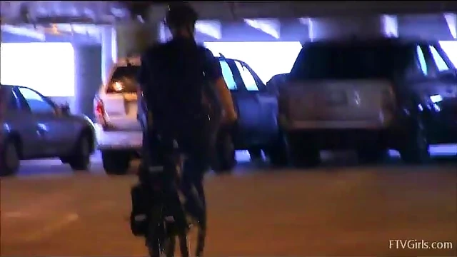 Sizzling Blonde Displays Stunning Tits at Busy Airport Lot