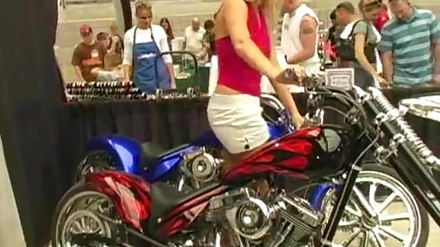 Sexy Blonde Bombshell Teases Men at Hot Car Show Before Getting Fucked Hard