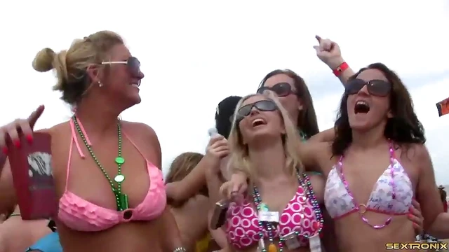 Outdoor Seduction Showdown Big Tits Amateur Models Pose Hotly In Bikinis