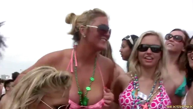 Outdoor Seduction Showdown Big Tits Amateur Models Pose Hotly In Bikinis