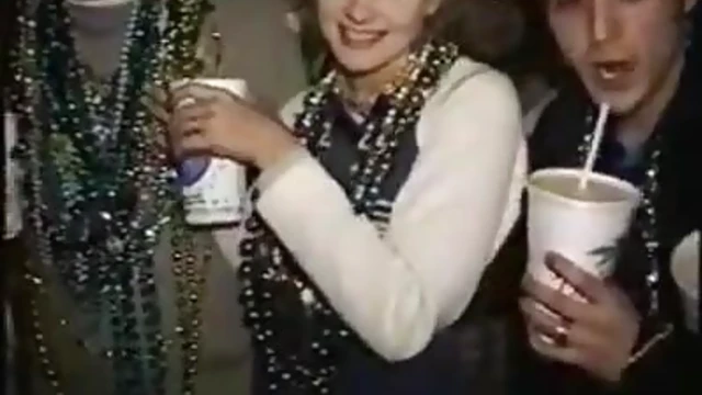 Sexy Blonde Shows Off Her Perfect Tits at the Mardi Gras Party
