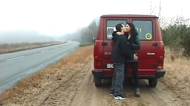 Seductive MILF With Long Hair Gives Blowjob Before Hot Van Sex Slamming