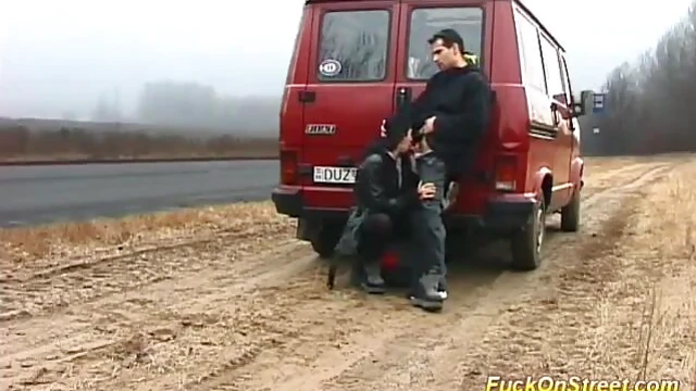 Seductive MILF With Long Hair Gives Blowjob Before Hot Van Sex Slamming