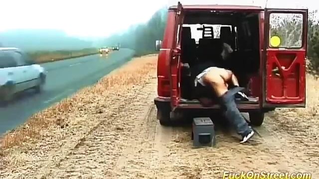 Seductive MILF With Long Hair Gives Blowjob Before Hot Van Sex Slamming