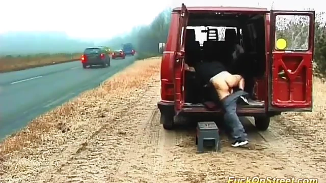 Seductive MILF With Long Hair Gives Blowjob Before Hot Van Sex Slamming