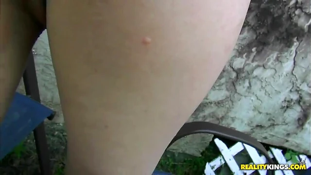 Bent Over Brunette Slut Gets Fucked Hard Outdoors in Alleyway Action