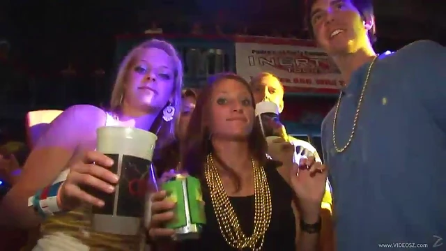 Sexy Girls Flash Bodies at Wild Club Party Night Out