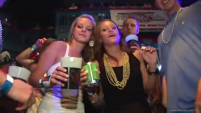 Sexy Girls Flash Bodies at Wild Club Party Night Out