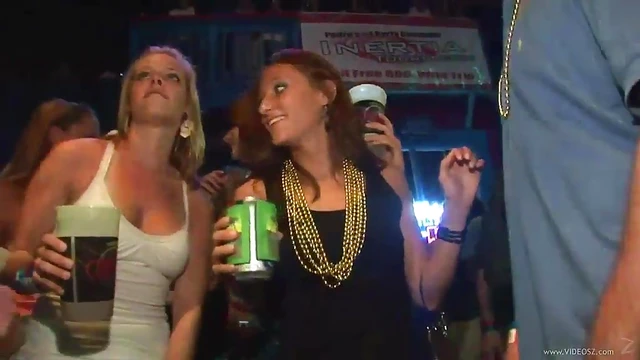 Sexy Girls Flash Bodies at Wild Club Party Night Out