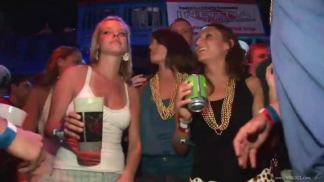 Sexy Girls Flash Bodies at Wild Club Party Night Out