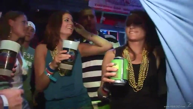 Sexy Girls Flash Bodies at Wild Club Party Night Out