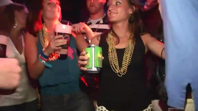 Sexy Girls Flash Bodies at Wild Club Party Night Out