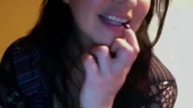 Hot Brunette Fills Her Tight Pussy in Quiet Library Encounters