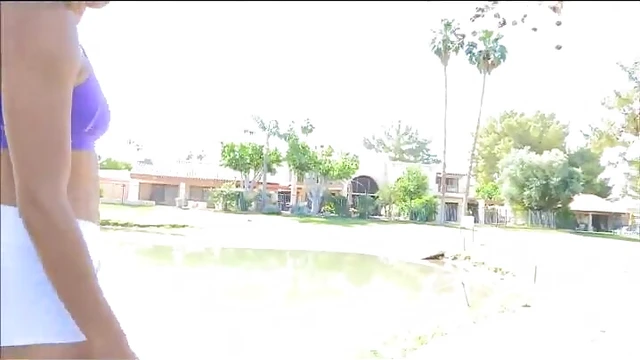 Sizzling Solo Model Aurora Flirts Seductively With Guy at Cafe