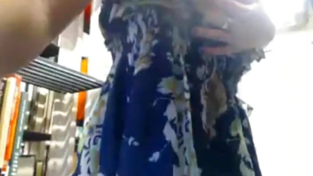 Seductive Woman Exposes Herself Boldly Inside Quiet Public Library