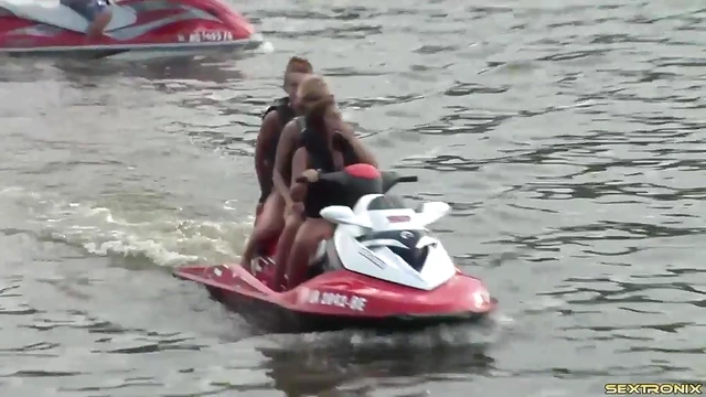 Sizzling Cuties Show Off Sexy Curves at an Electric Bikini Party Night