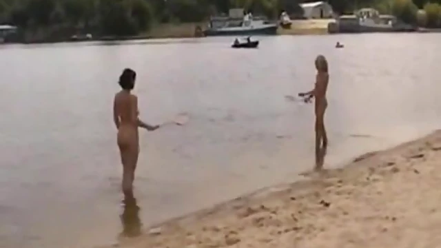 Sensual Girls Explore Blissful Pleasures Together on Nude Beach