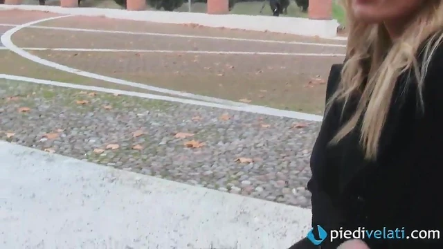 Christelle Shows Her Feet Outdoors for Steamy Foot Fetish Fantasy