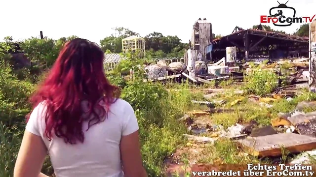 Teen Redhead German Girl Gets Seduced Outdoors for Hot POV Fuck