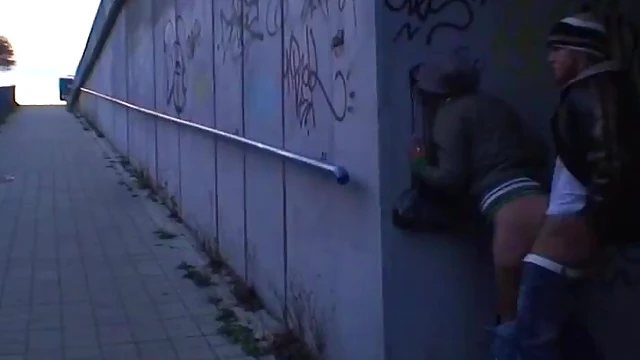 Highway Overpass Seduction: Jeans Down For Steamy Outdoor Sex Thrill