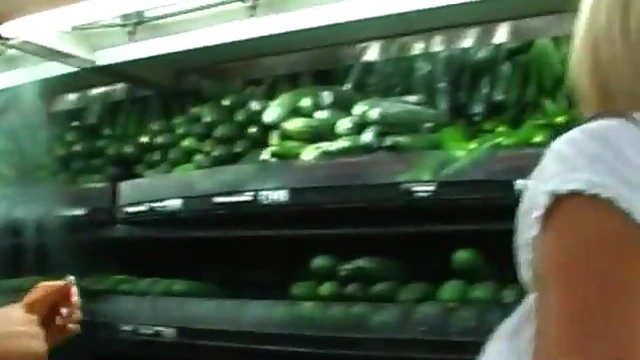 Sizzling Blondes Get Naughty During a Supermarket Shopping Trip