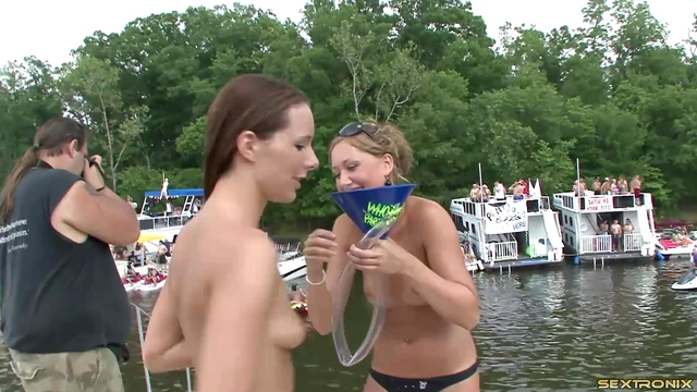 Hot Topless Amateur Cowgirls Party Wildly On A Boat In Hardcore Sex