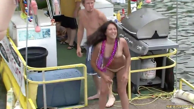 Hot Topless Amateur Cowgirls Party Wildly On A Boat In Hardcore Sex