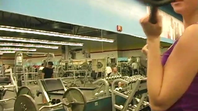 Sexy Alison Angel Shows Off Her Natural Tits at Gym Workout
