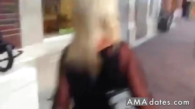 Sexy Public Cum Walk Thrills Downtown Orlando Women