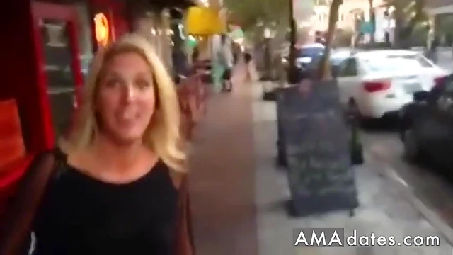 Sexy Public Cum Walk Thrills Downtown Orlando Women