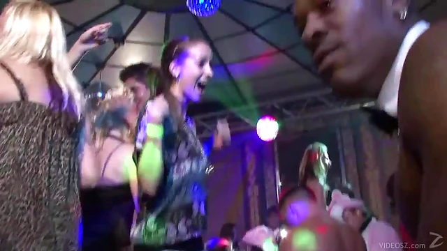 Excited Babes Have Fun at Club Party Before Getting Bonked Doggy Style