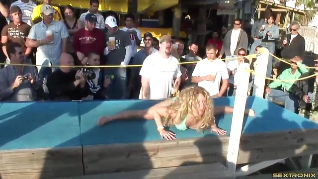 Lustful Girls in Sexy Bikinis Twerking Asses Publicly Close-Up Shot