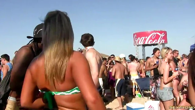 Sexy Bikini Babes Get Wild at Raging Outdoor Pornstar Party