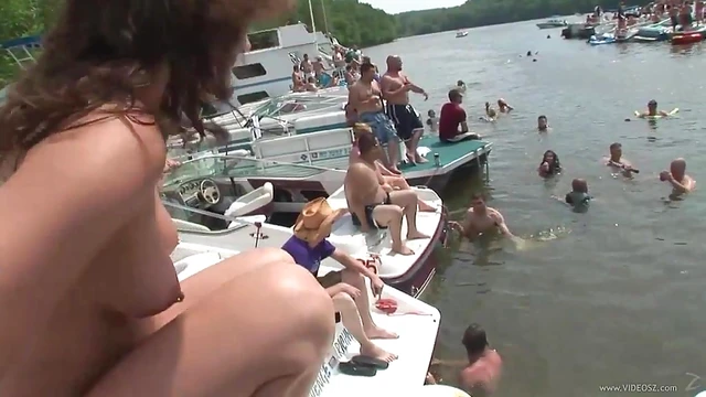 Sexy Booty Babes With Natural Tits Dance Seductively at Outdoor Party Bash