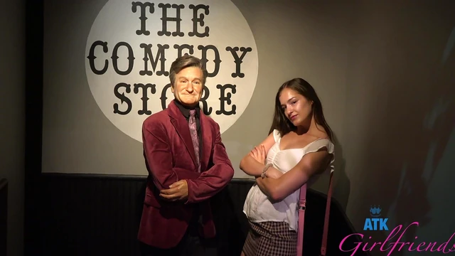 Violet Viper Seduces Realistic Mannequin for Erotic Fantasy Encounter