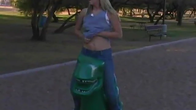 Outdoor Action! Busty Teen Teases in Tight Jeans & Plays with Juicy Tits