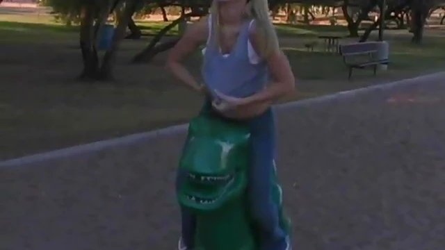 Outdoor Action! Busty Teen Teases in Tight Jeans & Plays with Juicy Tits