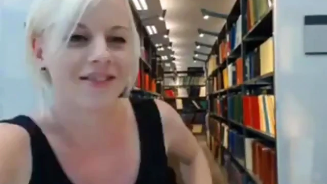 Seductive Blonde Librarian Plays Solo After Work Satisfaction