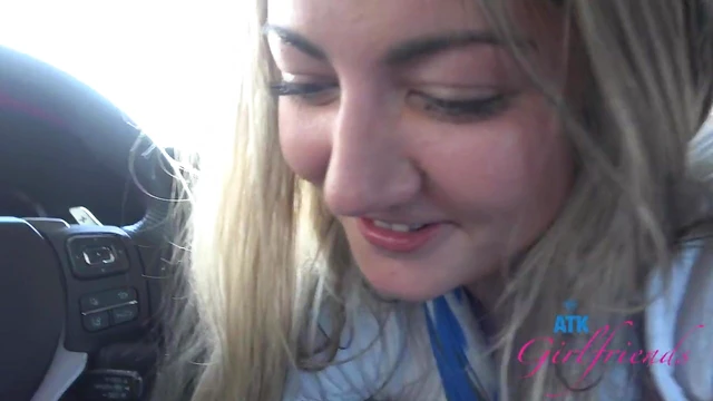 Lily Adams Smokes Cigar Seductively While Riding Stranger's Cock In Car