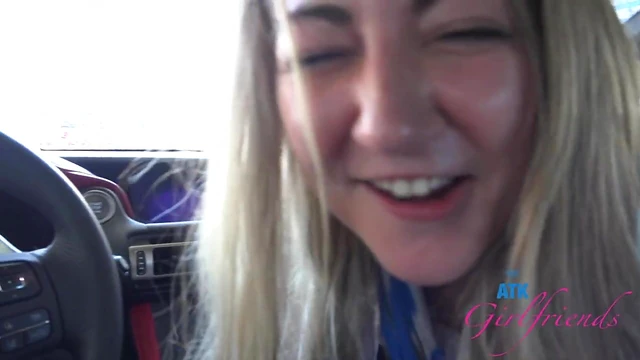 Lily Adams Smokes Cigar Seductively While Riding Stranger's Cock In Car