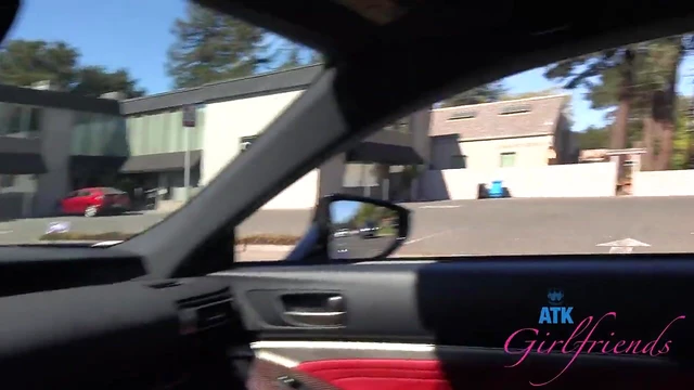 Lily Adams Smokes Cigar Seductively While Riding Stranger's Cock In Car